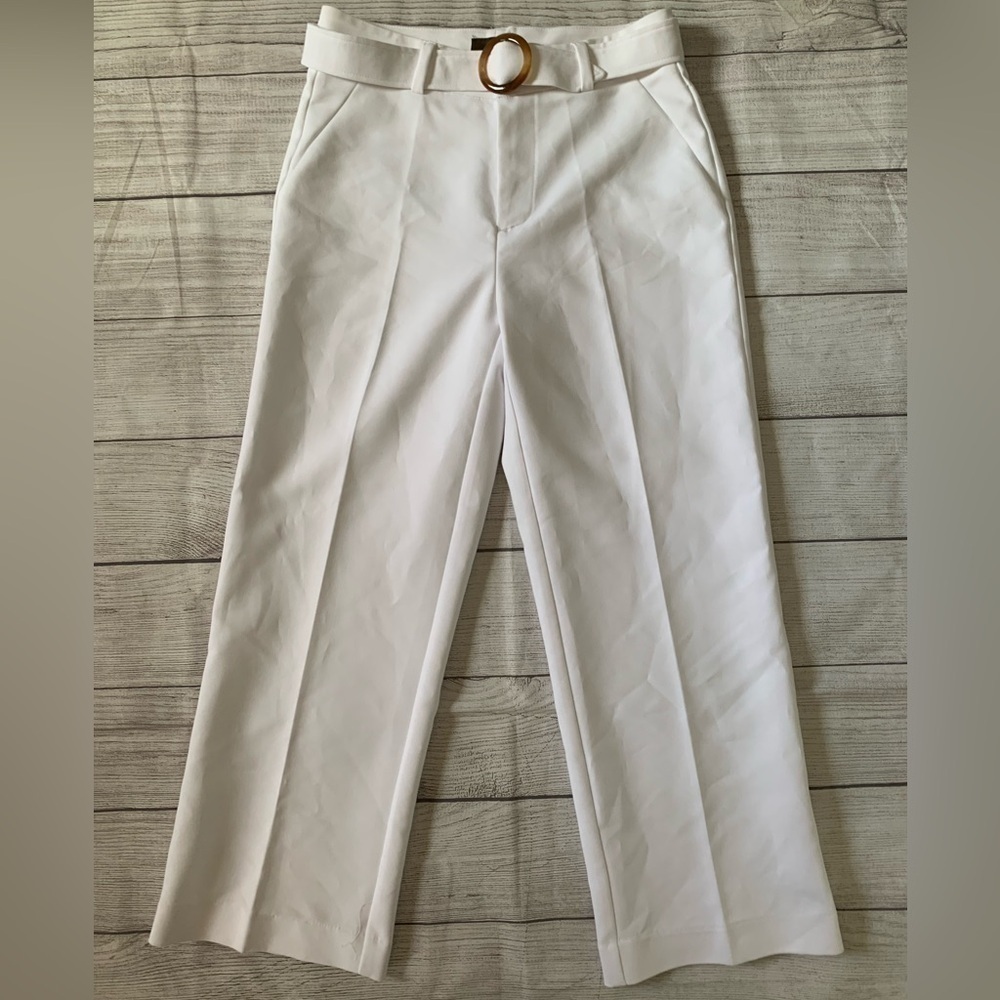 Crosby White Belted Cropped Wide Leg Pants - Picture 10 of 10